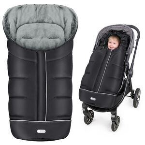 Universal Stroller Footmuff Winter Stroller Blanket Waterproof Black